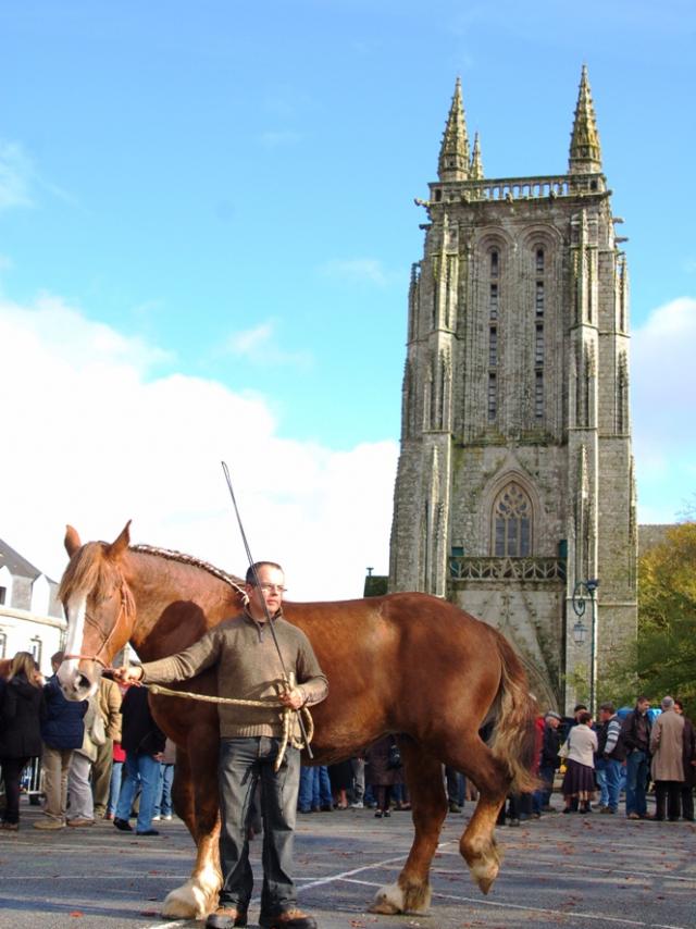 La Foire aux chevaux devant l'Eglise Saint-Trémeur